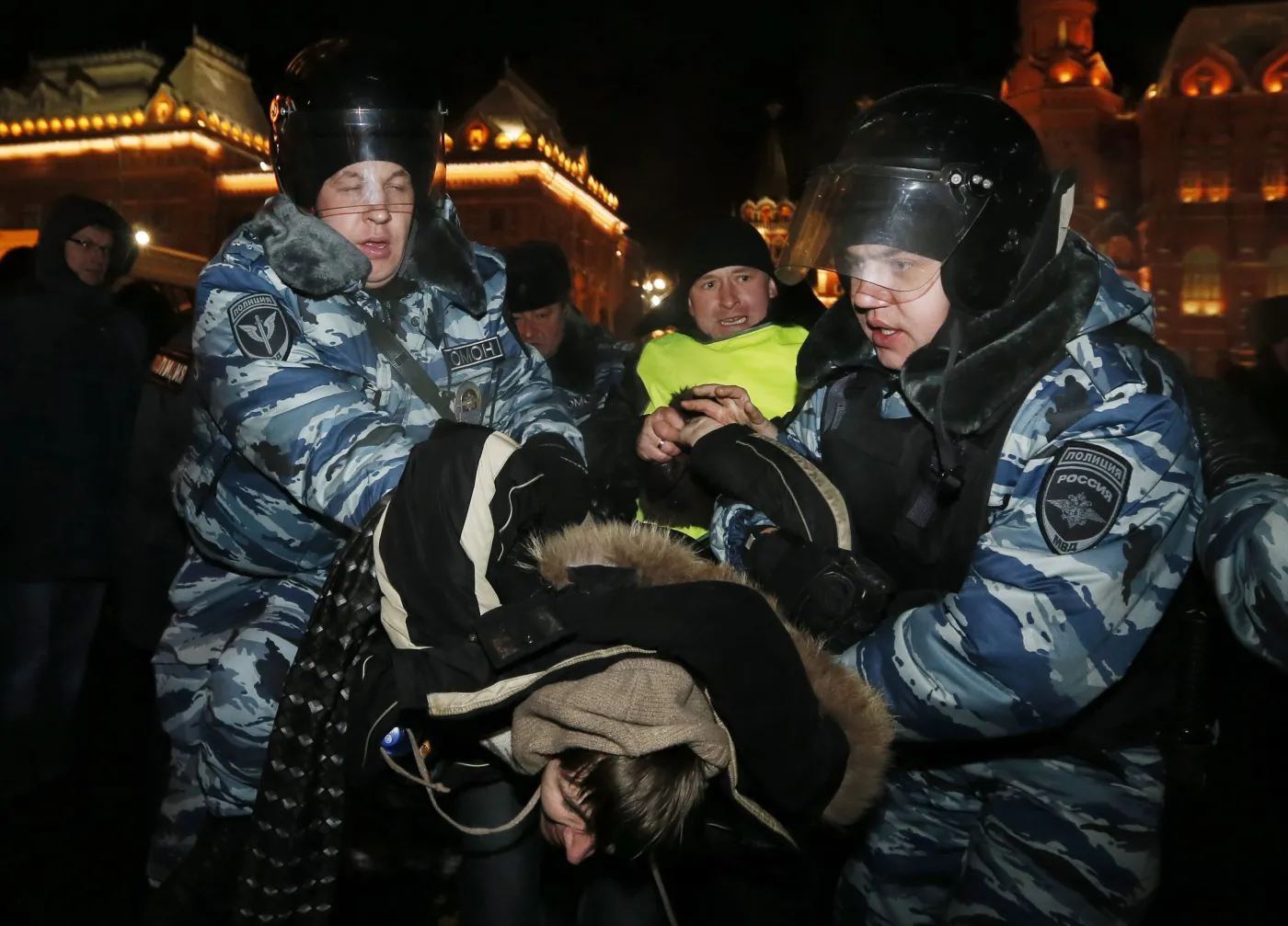 Policja rozbija demonstrację poparcia dla Aleksieja Nawalnego w Moskwie