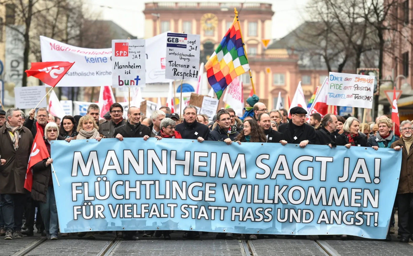 Niemcy za tolerancyjnym społeczństwem - demonstracja w Mannheim