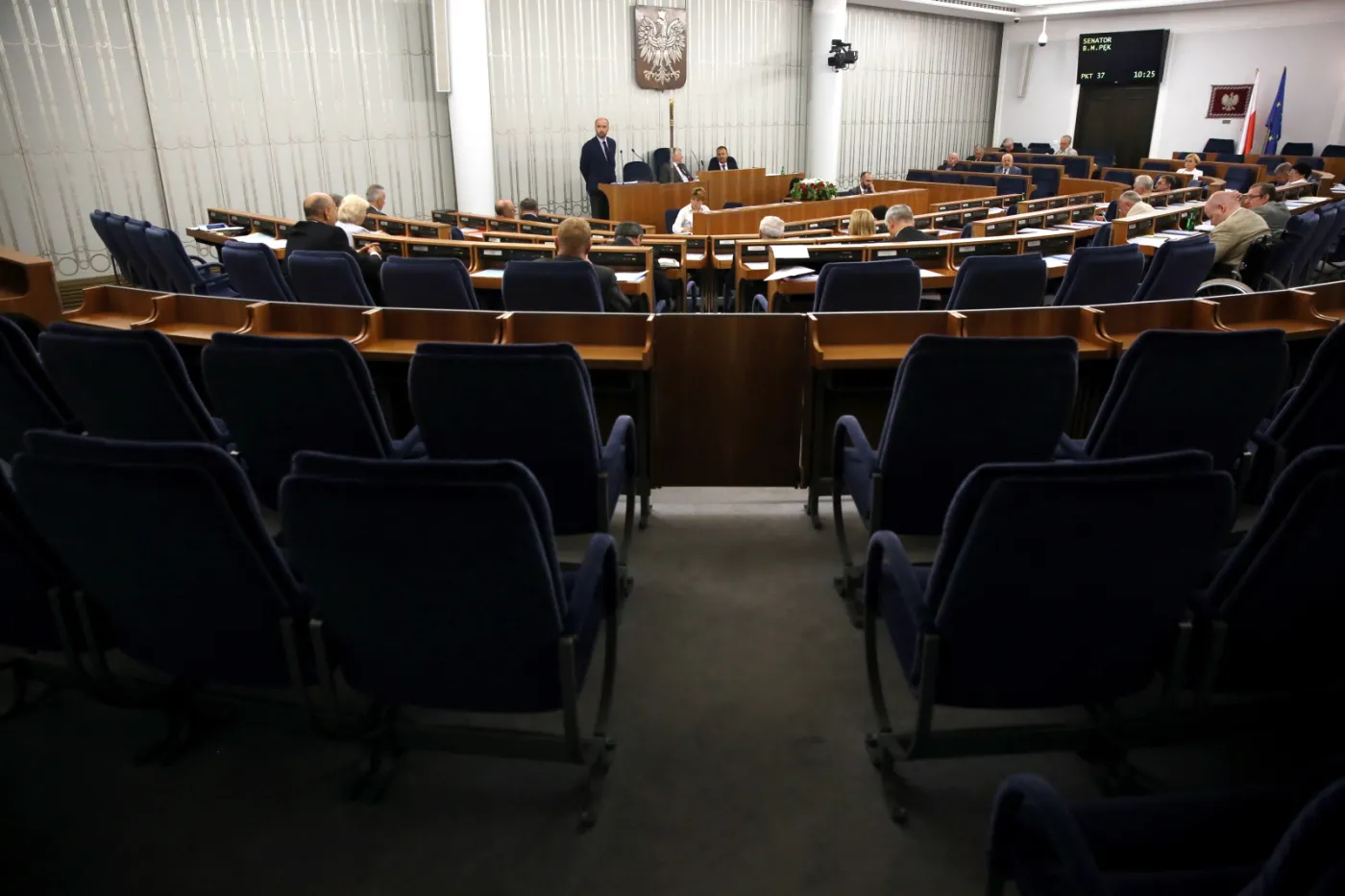 Widok na salę obrad podczas ostatniego dnia 80. posiedzenia Senatu
