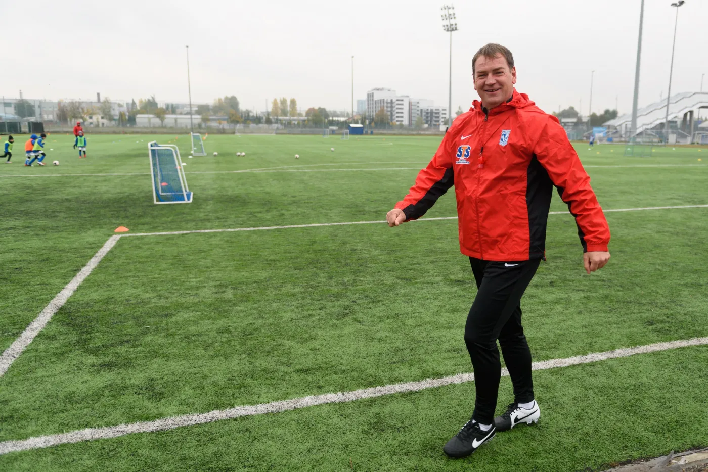 Jan Urban podczas pierwszego treningu z "Kolejorzem" 