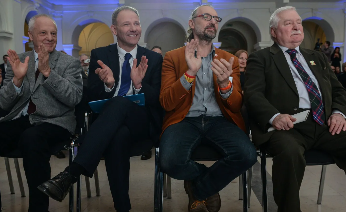 Stefan Niesiołowski, Jacek Protasiewicz, Mateusz Kijowski, Lech Wałęsa