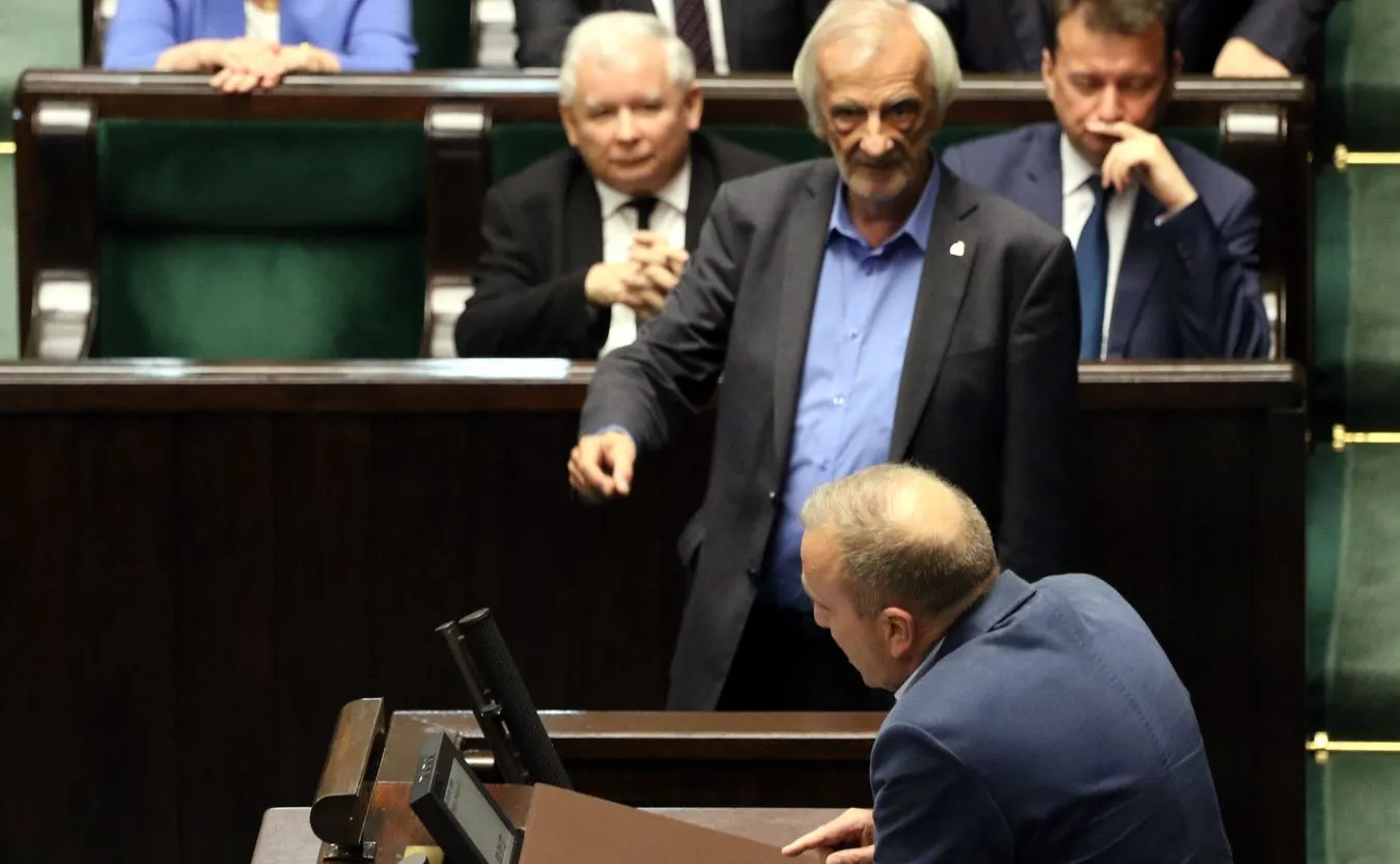 Grzegorz Schetyna i Jarosław Kaczyński w Sejmie