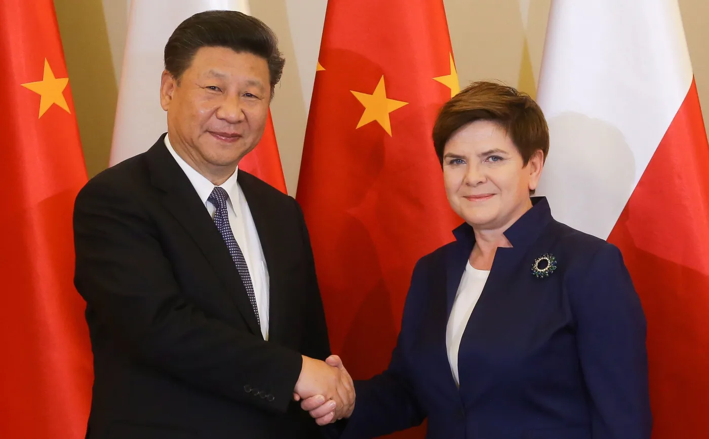 Premier Beata Szydło i przewodniczący Chińskiej Republiki Ludowej Xi Jinping, czerwiec 2016