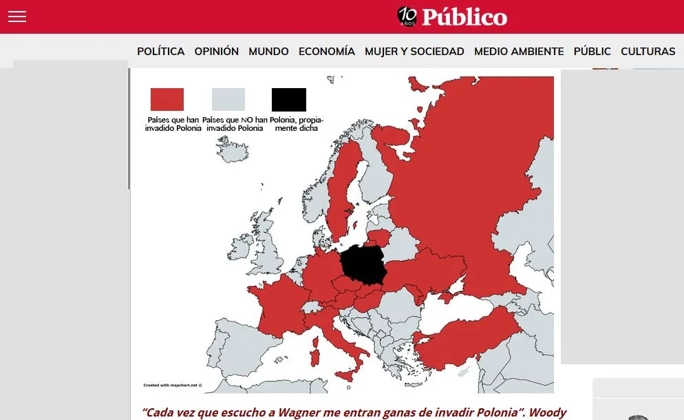 Mapa opublikowana na stronie Publico 
