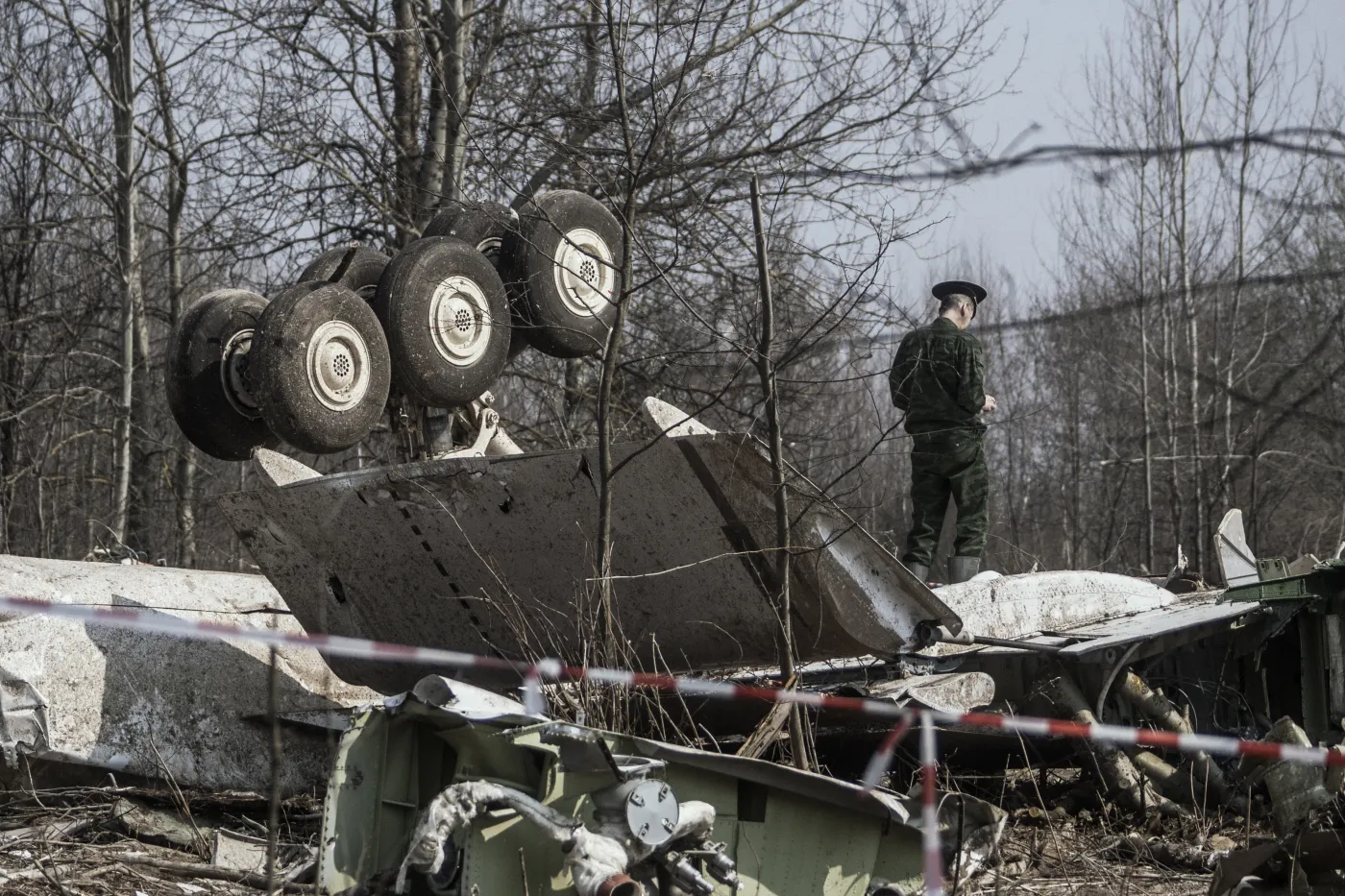 Wrak tupolewa rozbitego w katastrofie pod Smoleńskiem