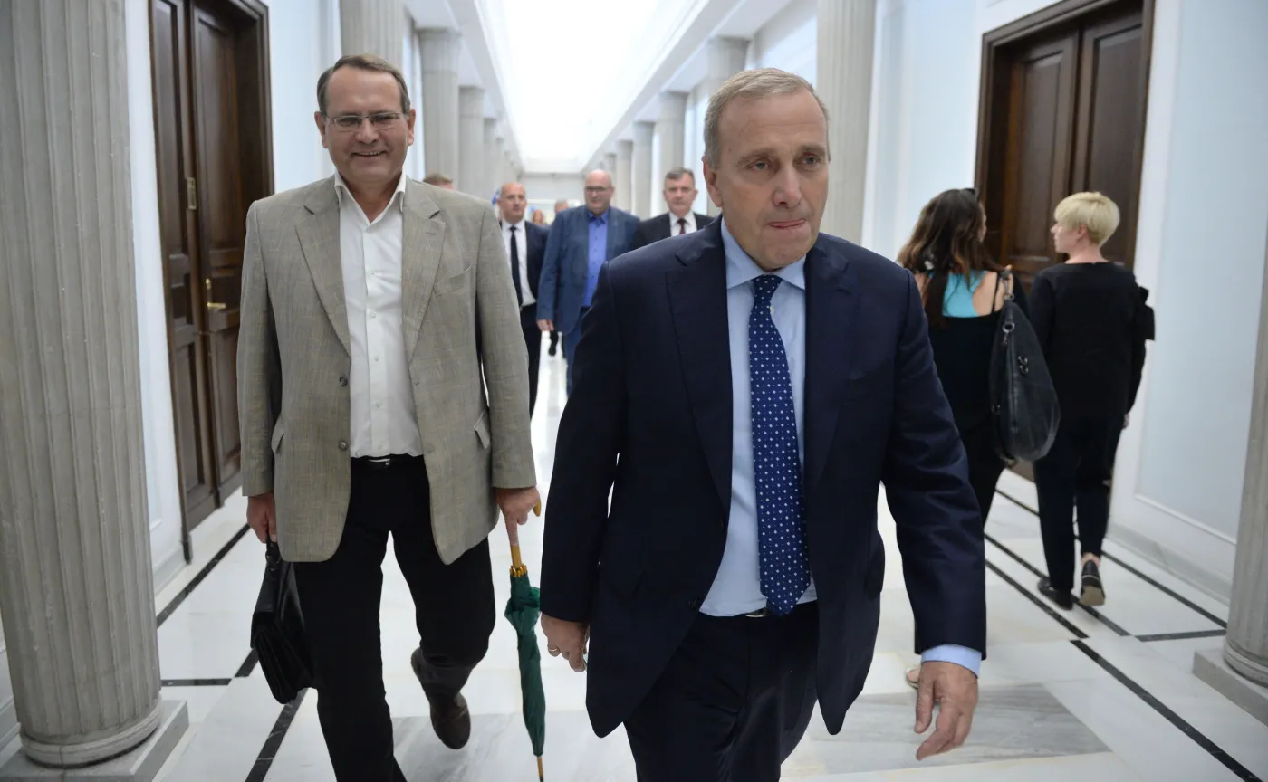 Grzegorz Schetyna i Eugeniusz Kłopotek w Sejmie