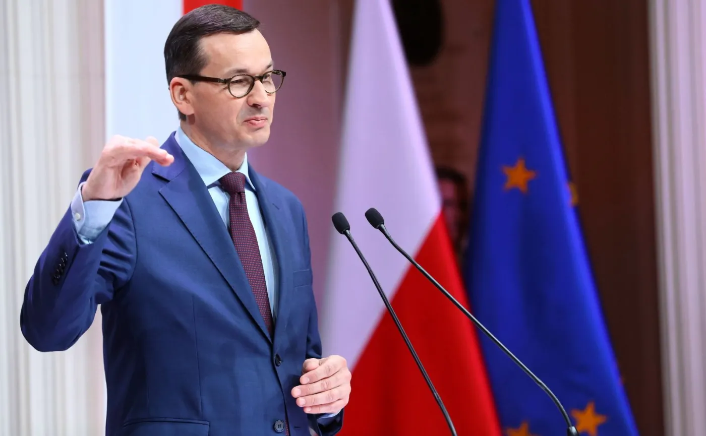 Premier Mateusz Morawiecki przemawia podczas debaty "Zwrotnice modernizacji"