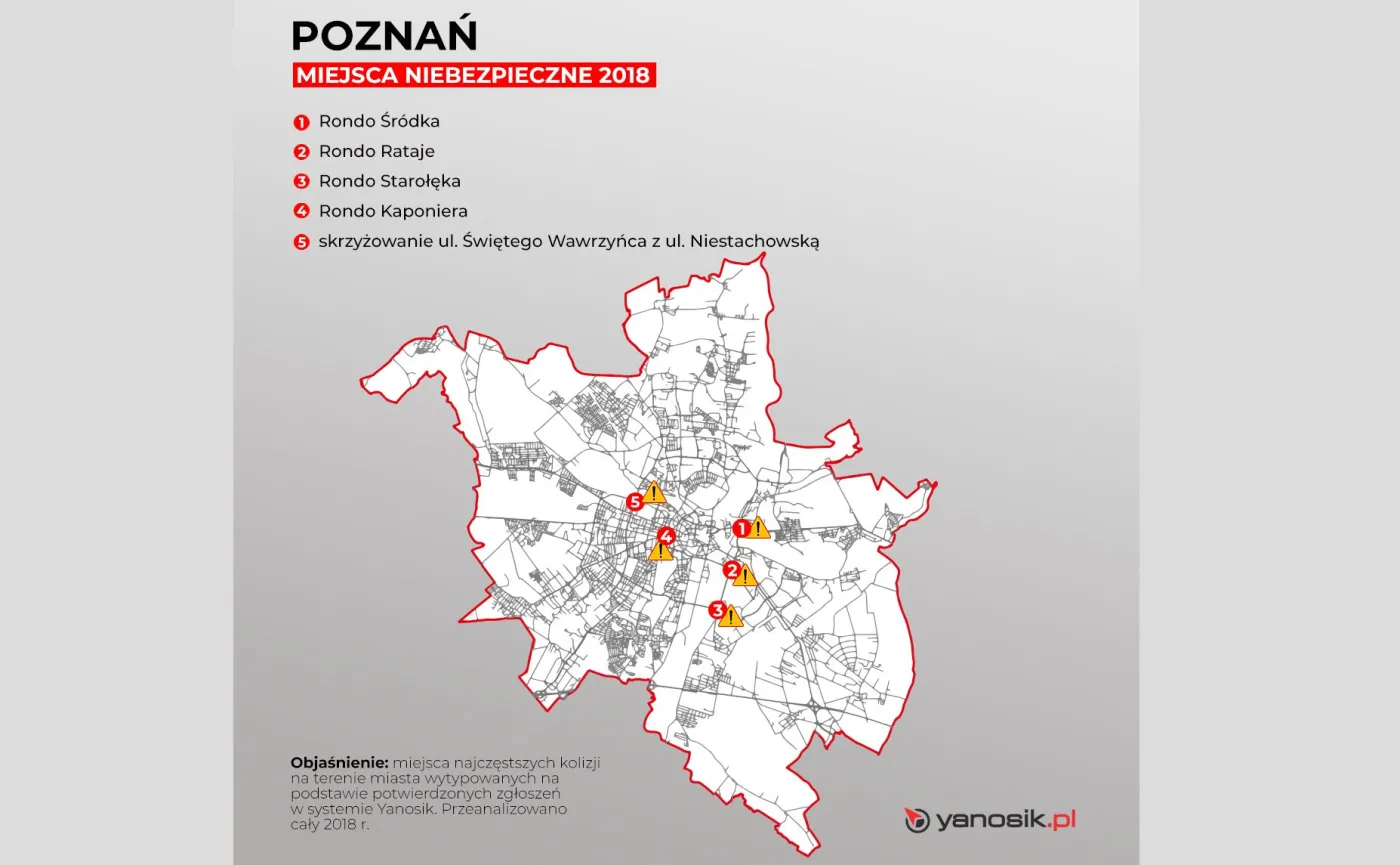 5 najbardziej niebezpiecznych miejsc w Poznaniu