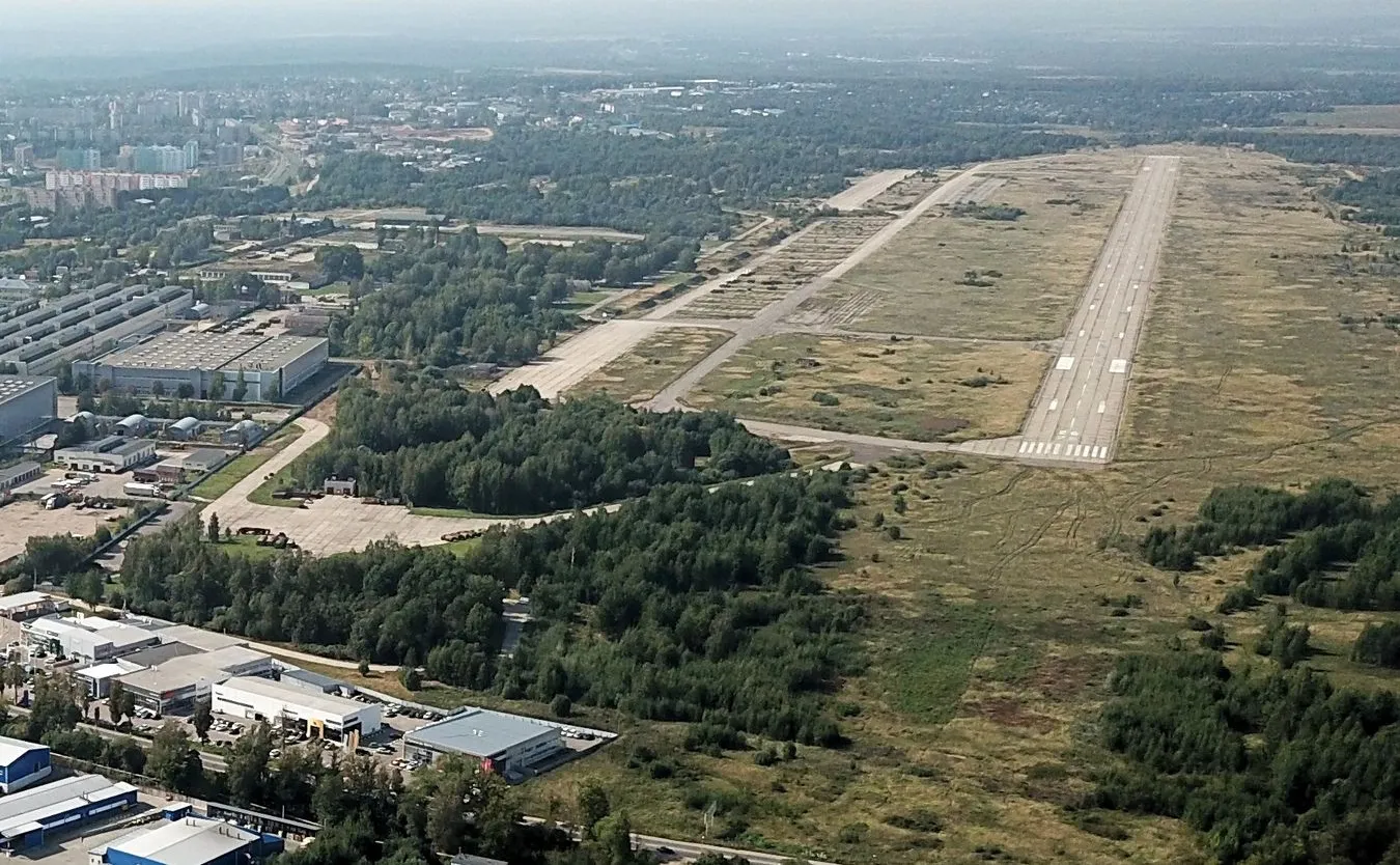 Panorama lotnicza miejsca katastrofy samolotu prezydenckiego Tu-154M w Smoleńsku