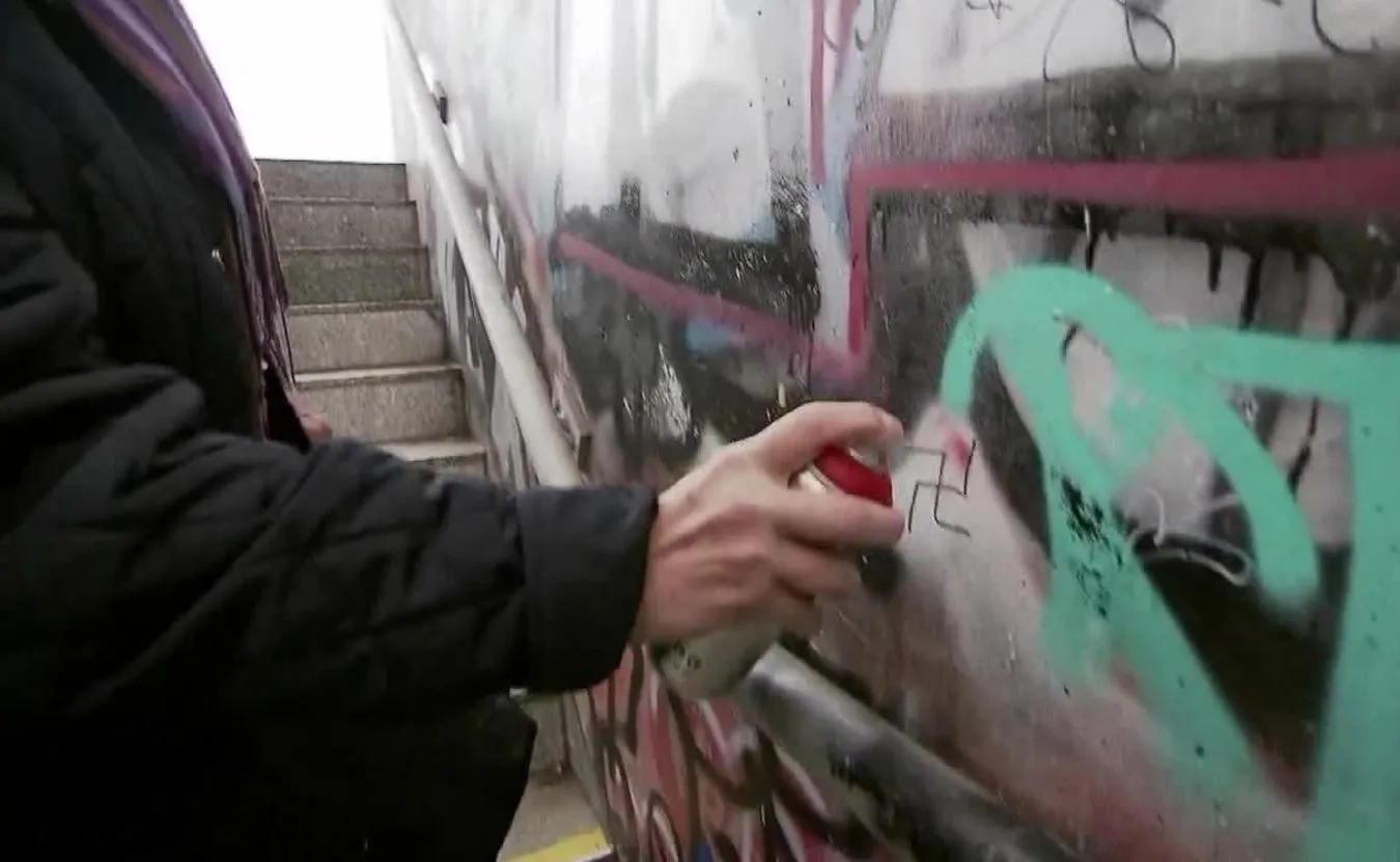 Staruszka zamalowywała neonazistowskie graffiti, została skazana przez sąd