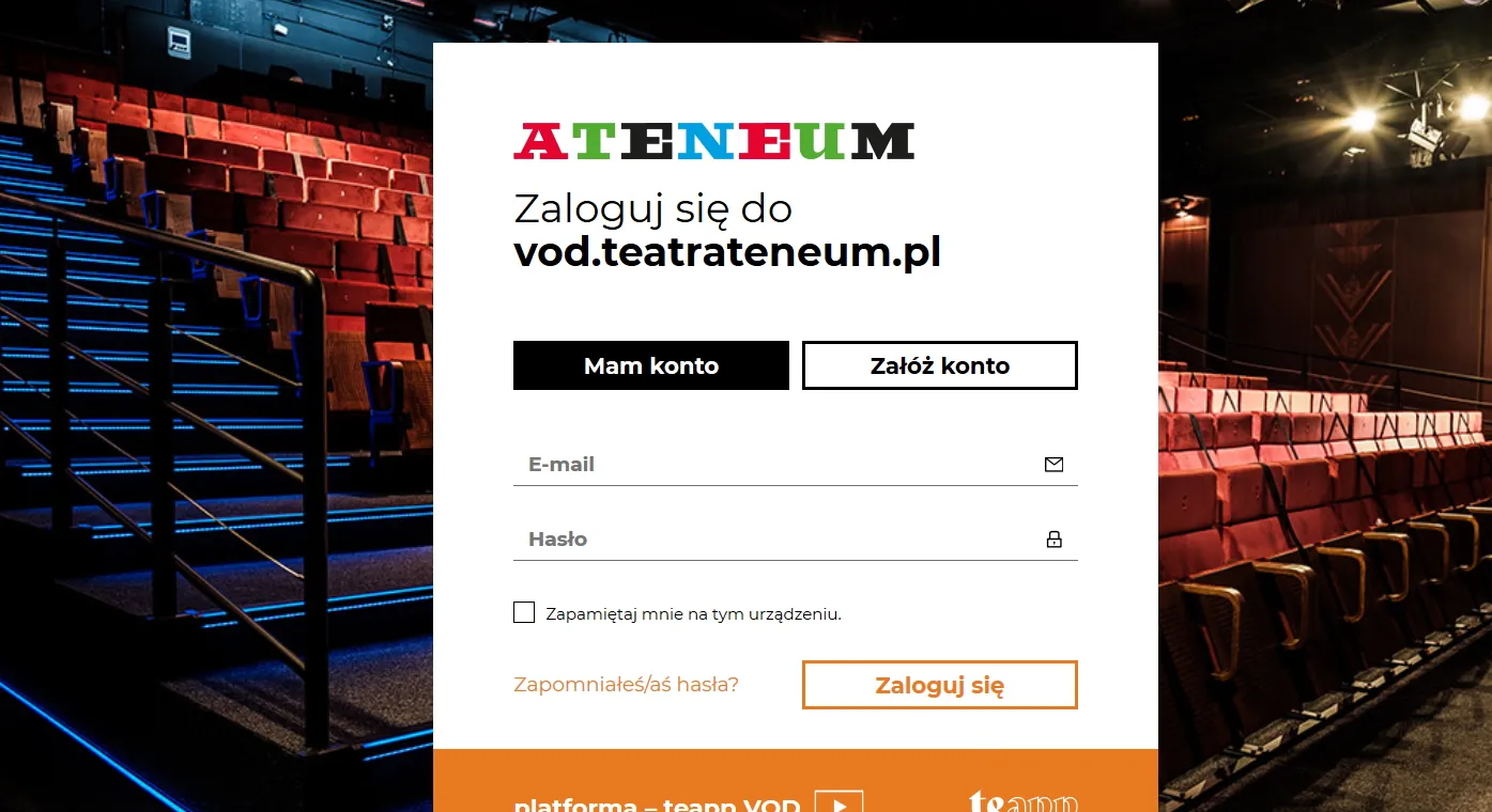 Teatr Ateneum uruchomił na swojej stronie internetowej serwis VOD