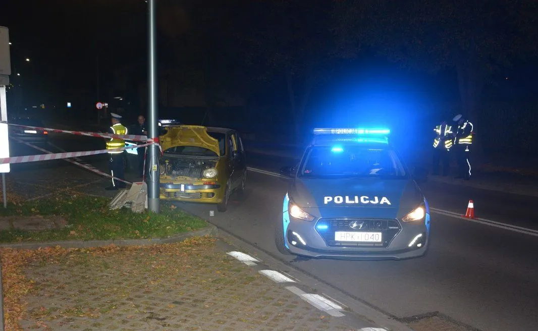 Szalony pościg za matizem. Dopiero latarnia obezwładniła złodzieja