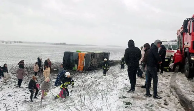 Polski autokar rozbił się na Ukrainie. Są ranni