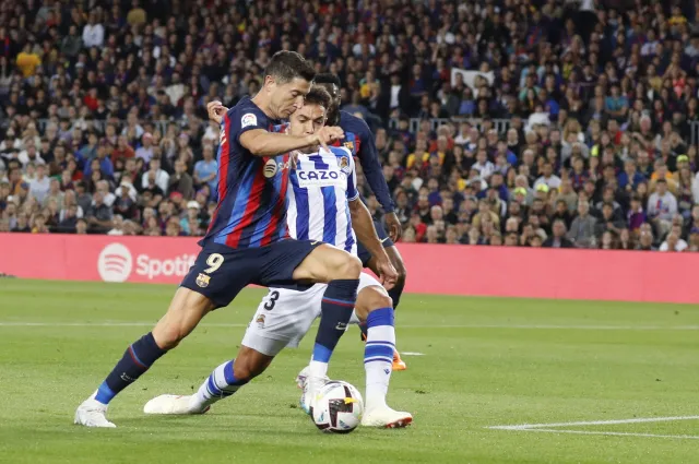 Robert Lewandowski strzelił honorowego gola dla Barcelony w meczu z Realem Sociedad [WIDEO]