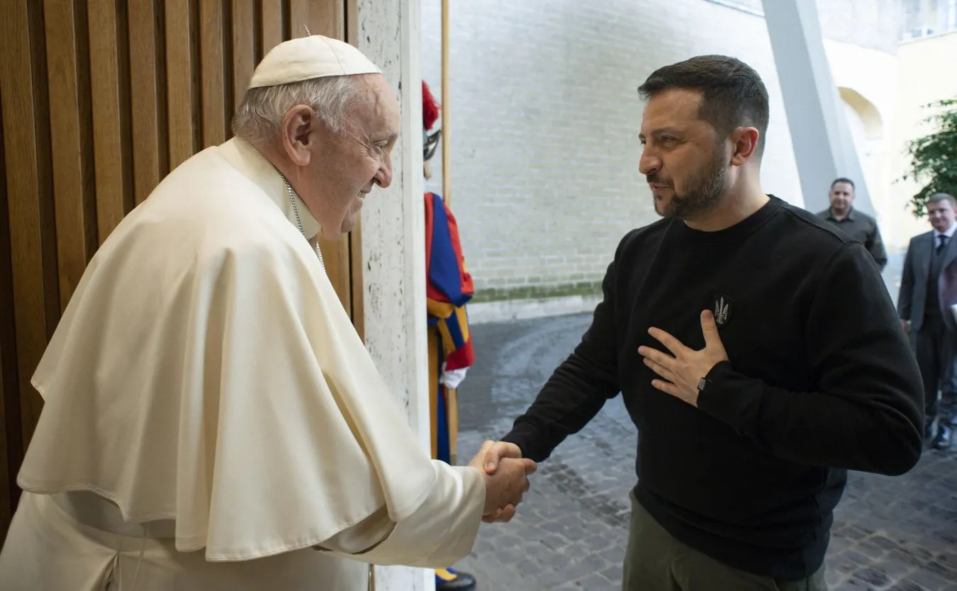 Papież Franciszek i Wołodymyr Zełenski