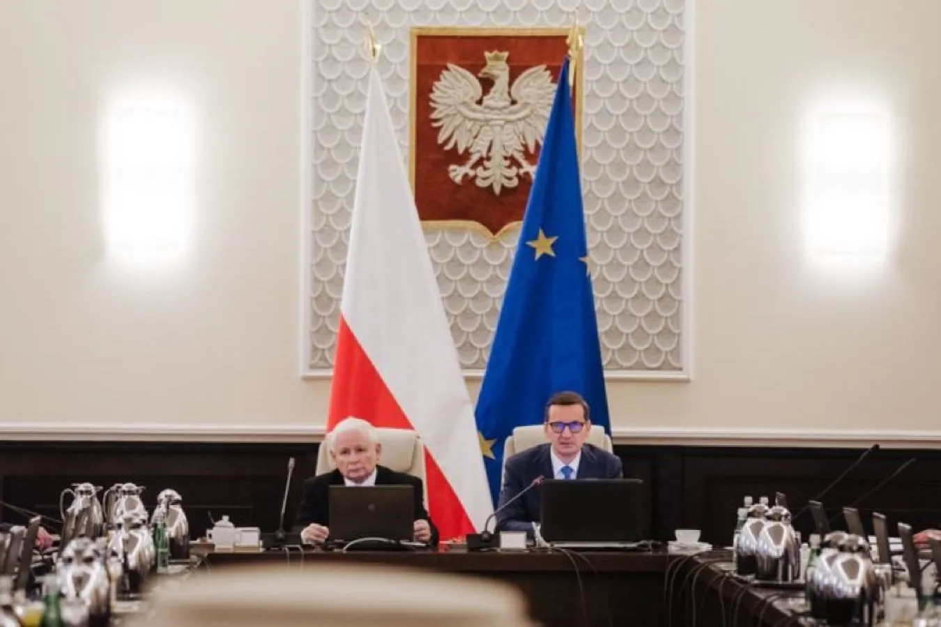 Jarosław Kaczyński i Mateusz Morawiecki