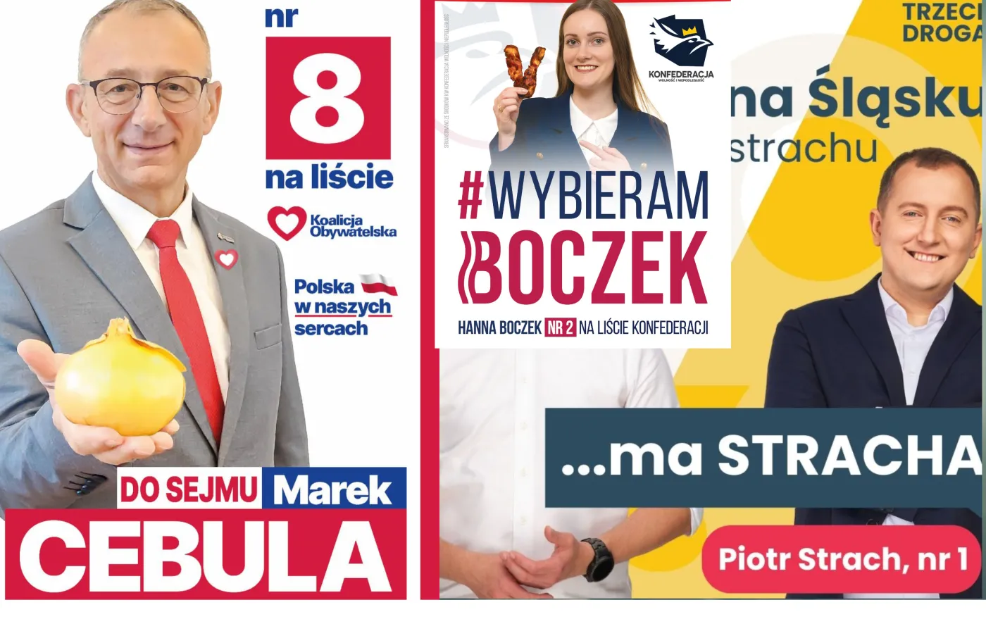 Wybory 2023. Boczek z cebulą, młynek na problemy i strach na Śląsku. O co chodzi? O nazwiska kandydatów
