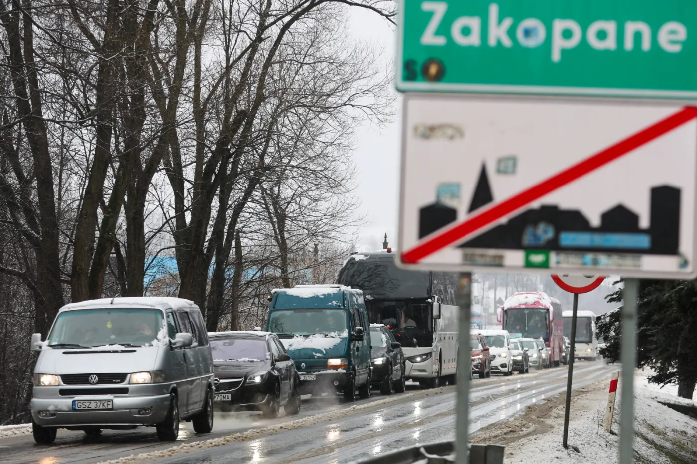 Korek na zakopiance w okolicy Poronina