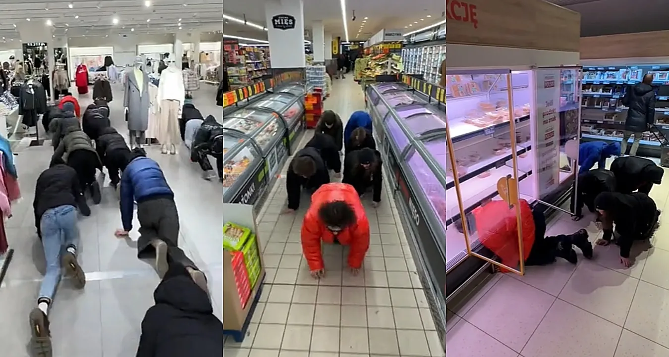 Wchodzą do sklepu i zaczynają pełzać. O polskim "trendzie" piszą już zagraniczne media