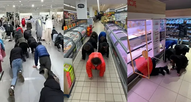 Wchodzą do sklepu i zaczynają pełzać. O polskim "trendzie" piszą już zagraniczne media