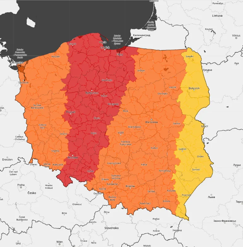 Alert RCB dla całej Polski. Gwałtowne burze i bardzo silny wiatr