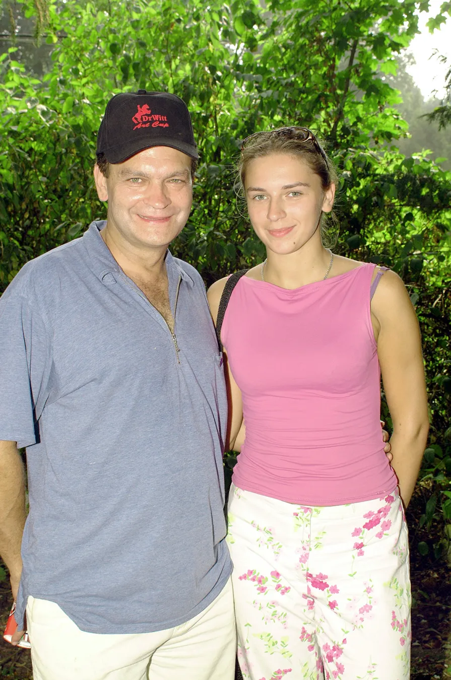 Jacek Chmielnik z córką Julią w 2003 r.