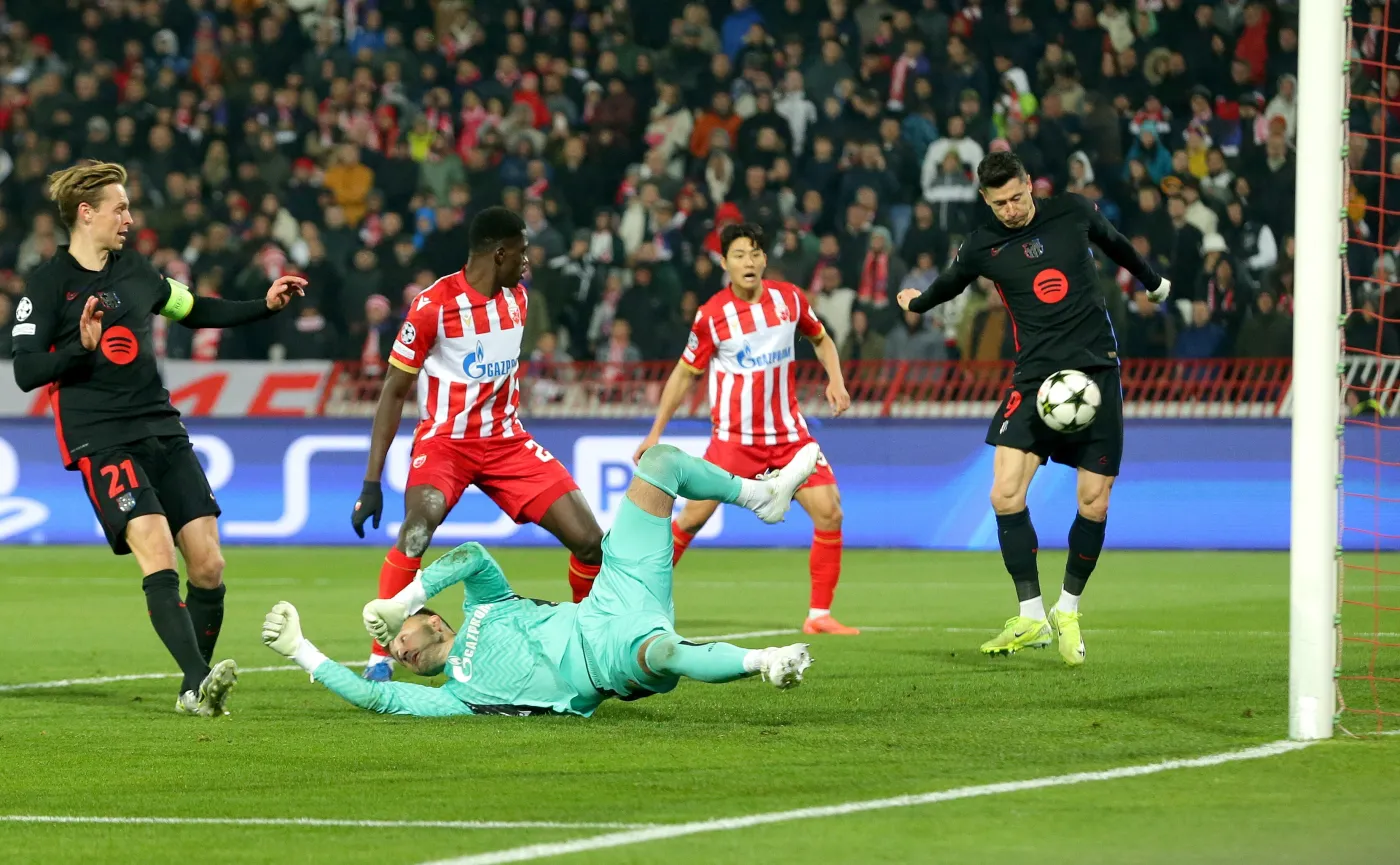 Lewandowski z dubletem w Lidze Mistrzów. Szczęsny nadal bez debiutu w Barcelonie