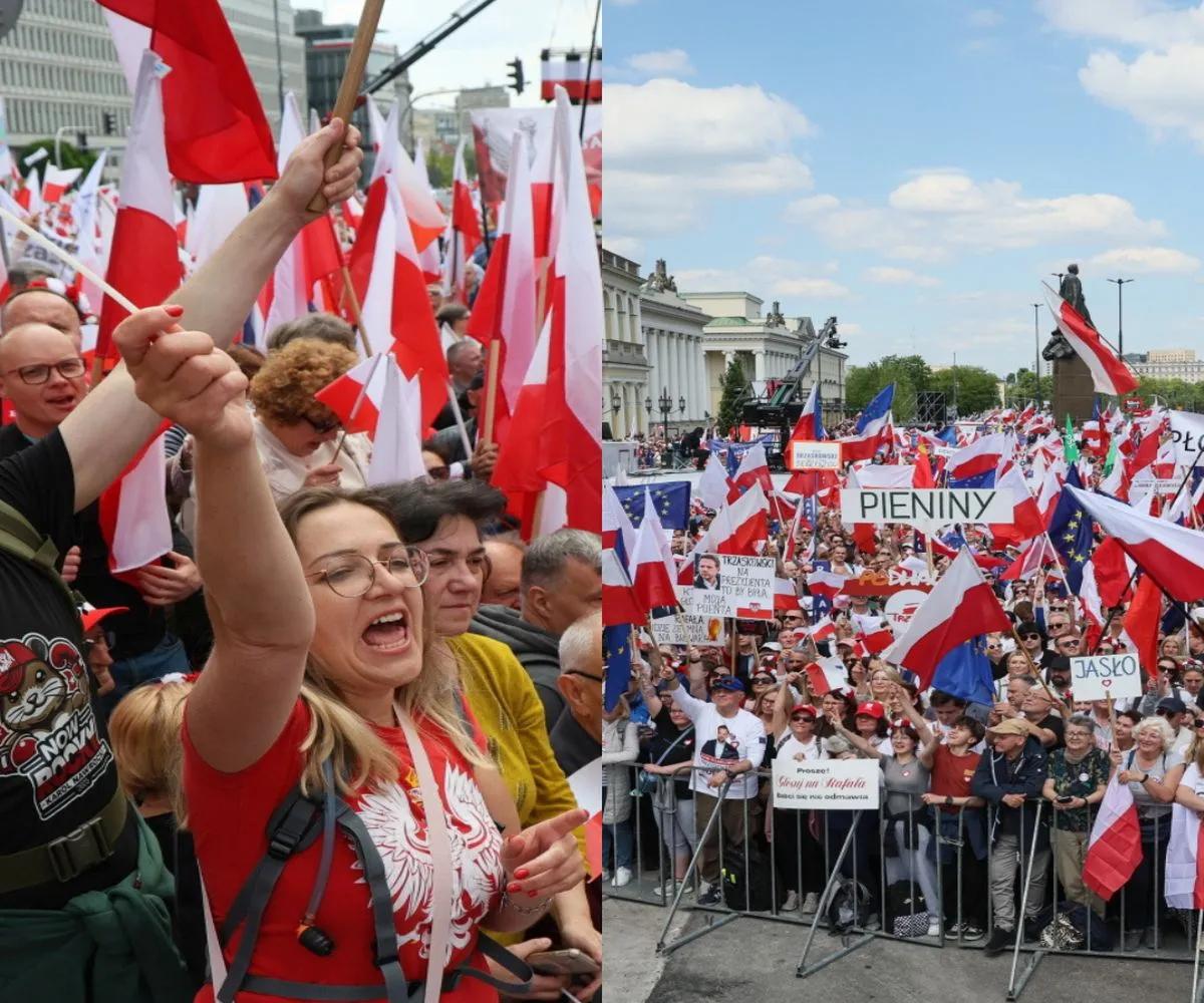 Warszawa dzieli się na pół. Historyczne marsze wyborcze przed drugą turą
