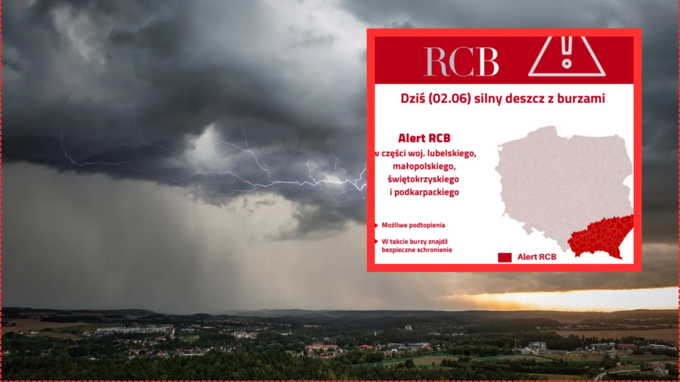 Alert RCB. Nadciągają burze, trąby powietrzne i grad. Ostrzeżenia dla połowy Polski