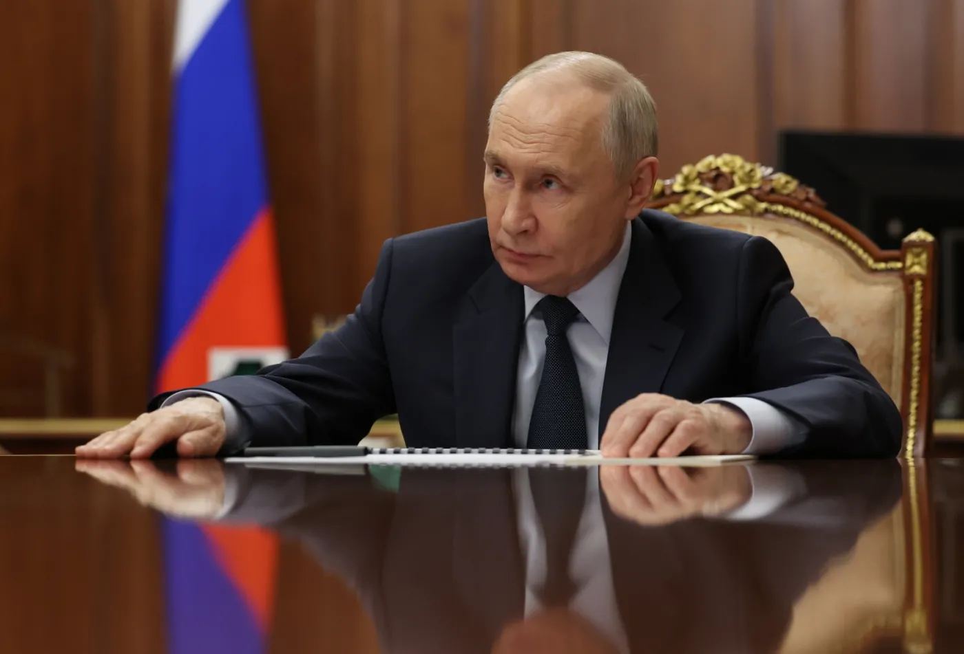 Russian President Putin meets with Rostec State Corporation CEO Chemezov