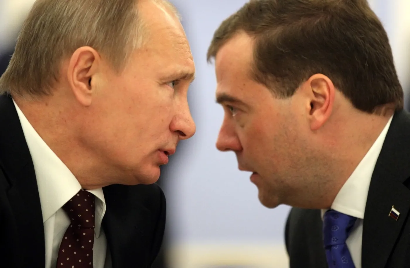 Władimir Putin i Dmitrij Miedwiediew