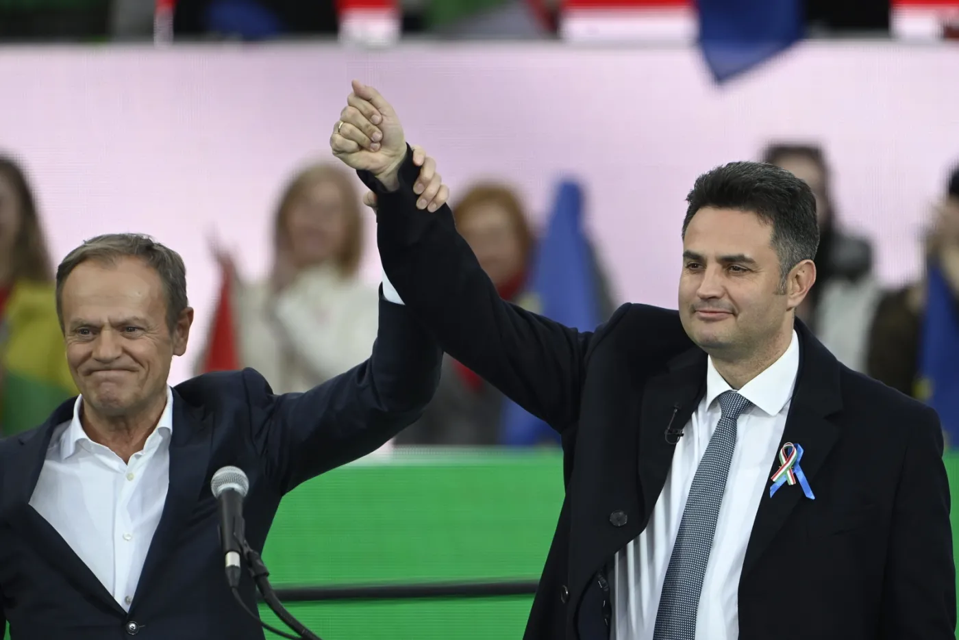 Donald Tusk i Peter Marki-Zay w Budapeszcie