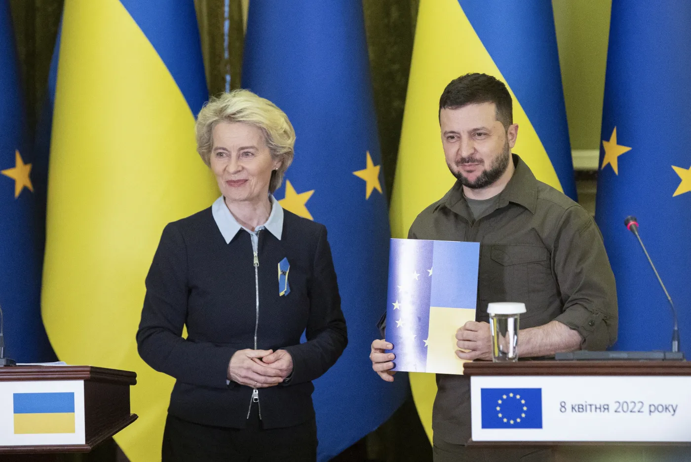 Von der Leyen w Kijowie: Dziś zrobiliśmy pierwszy krok do członkostwa Ukrainy w UE