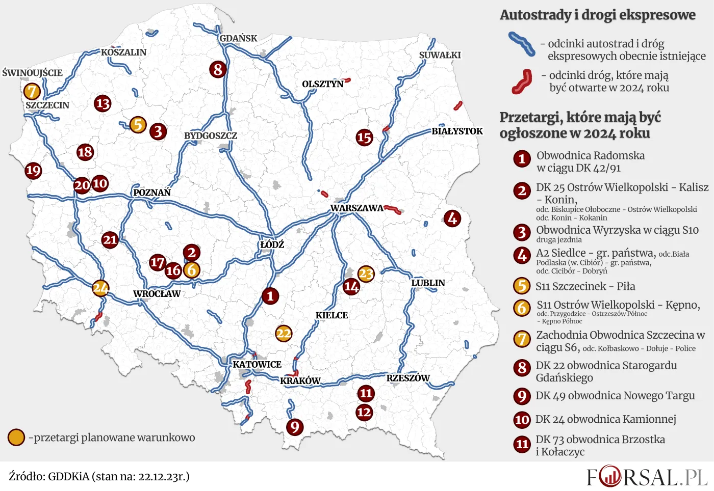 Przetargi ogłoszone przez GDDKiA w 2024 roku cz. 1