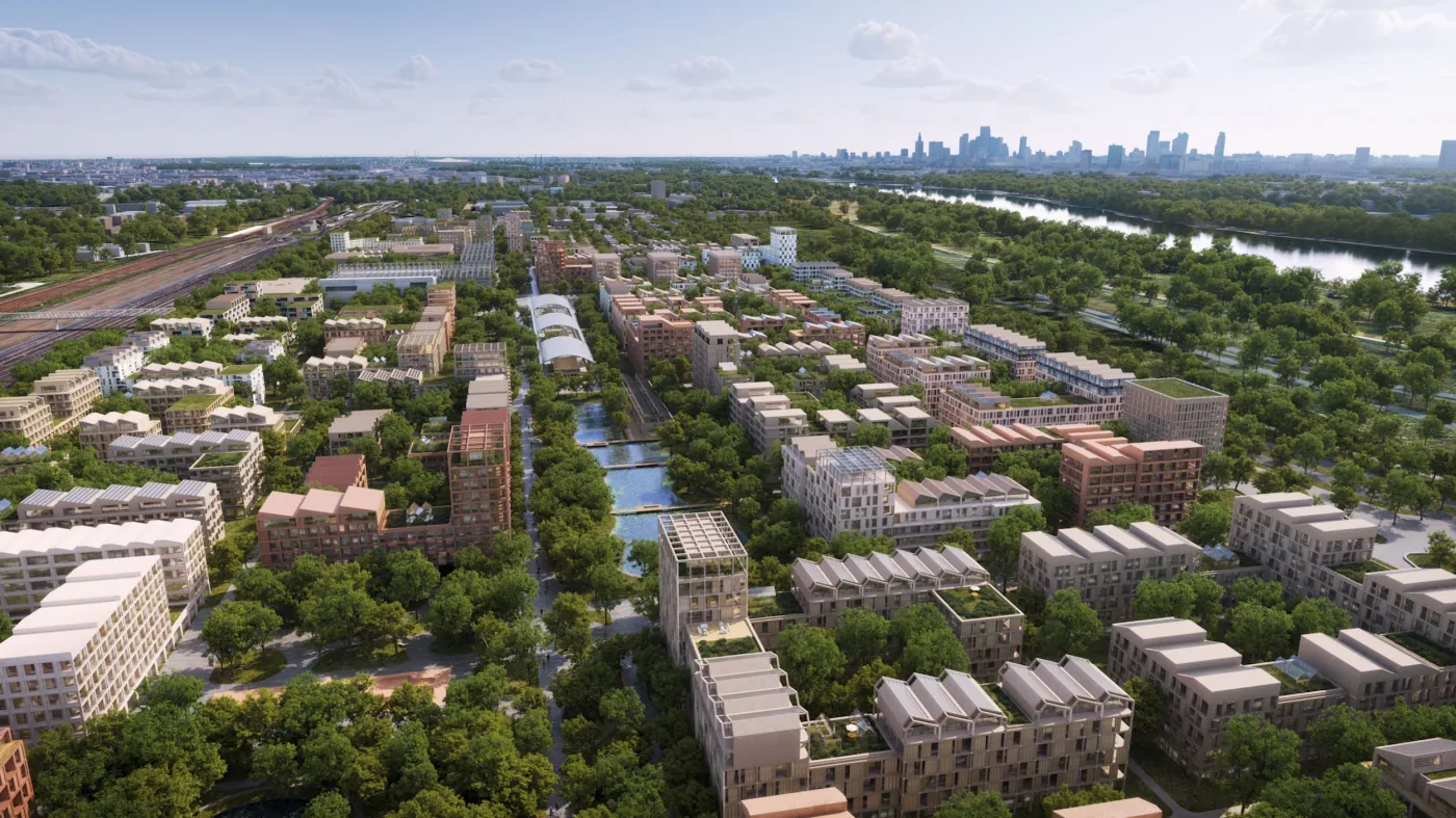 Gigantyczna inwestycja na terenach dawnej fabryki FSO w Warszawie. Budowa potrwa 25 lat [WIZUALIZACJE]