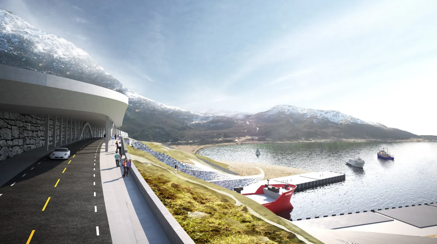Wizualizacja tunelu dla statków w Norwegii