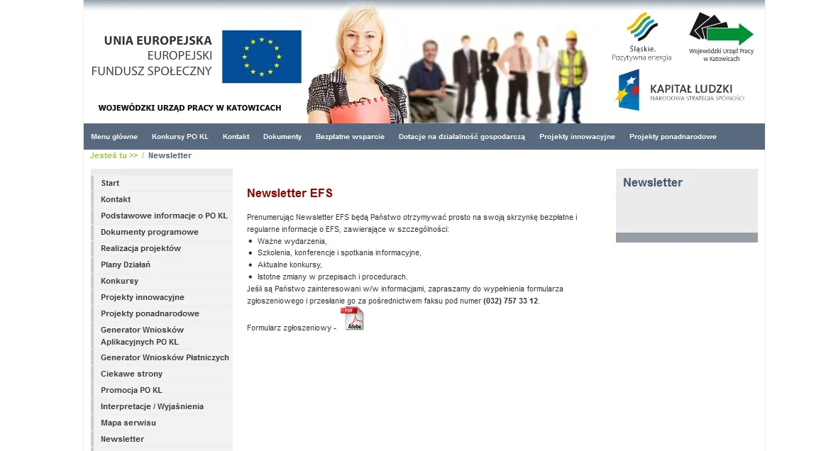 Chcesz dostać mailowy newsletter? Wydrukuj formularz, wypełnij i prześlij faksem