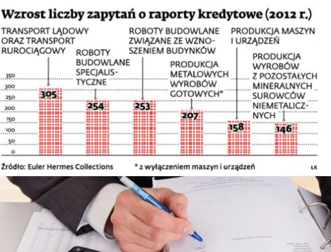 Wzrost liczby zapytań o raporty kredytowe (2012 r.)