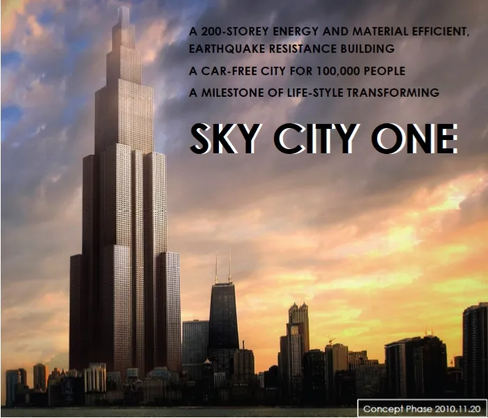 Sky City One - Chińczycy chcą postawić najwyższy budynek świata w 90 dni