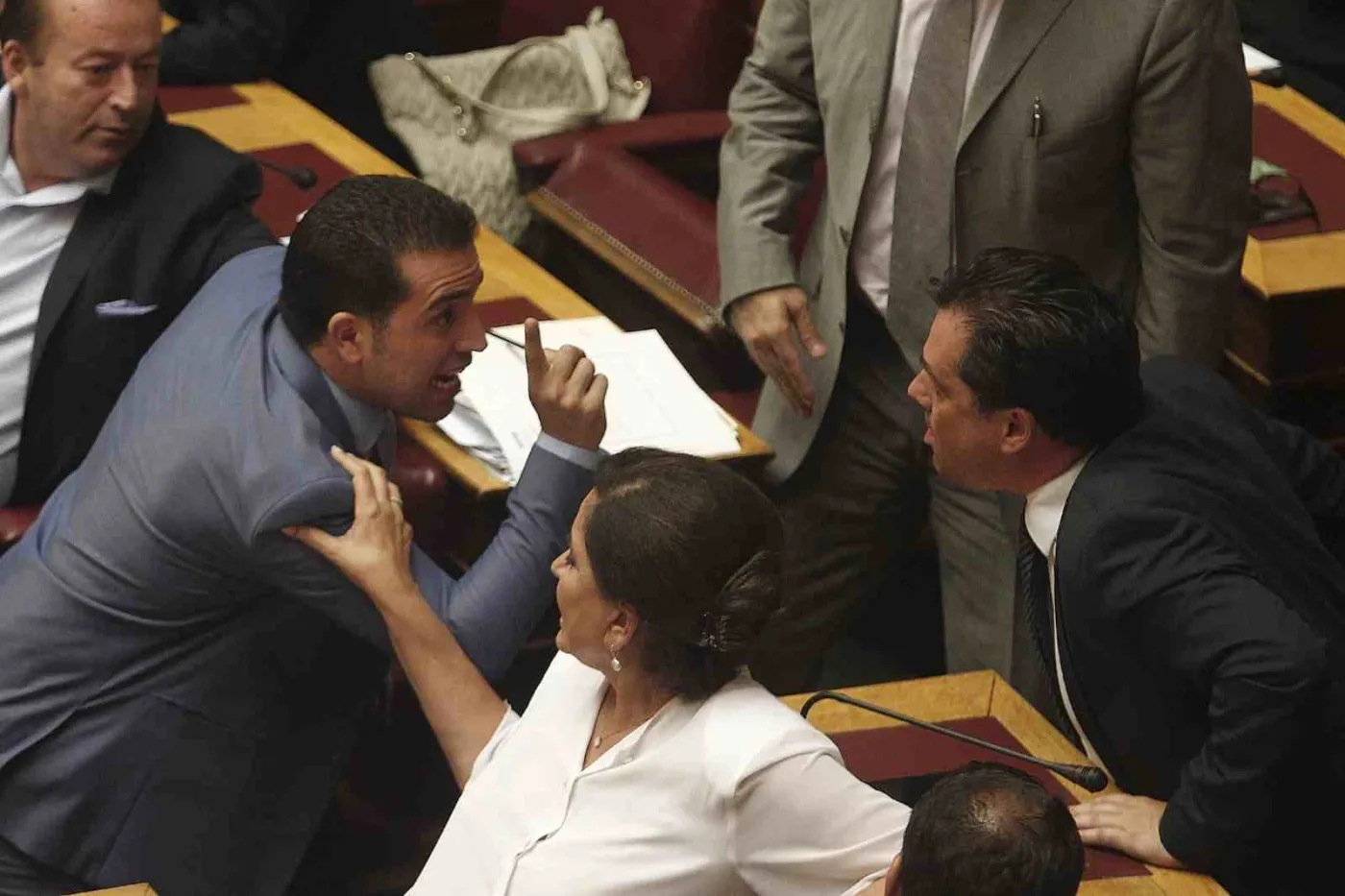 Debata w greckim parlamencie EPA/ALEXANDROS VLACHOS Dostawca: PAP/EPA.