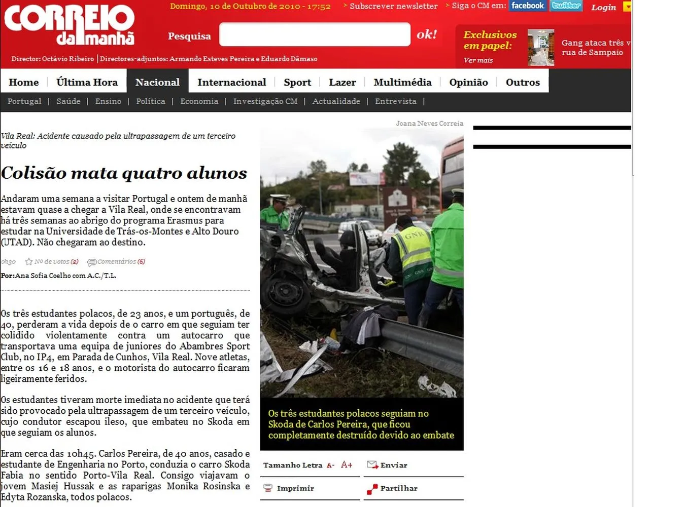 Troje Polaków zginęło w Portugalii