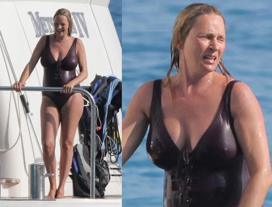 Uma Thurman w kostiumie. Oto kobiece kształty ciężarnej gwiazdy