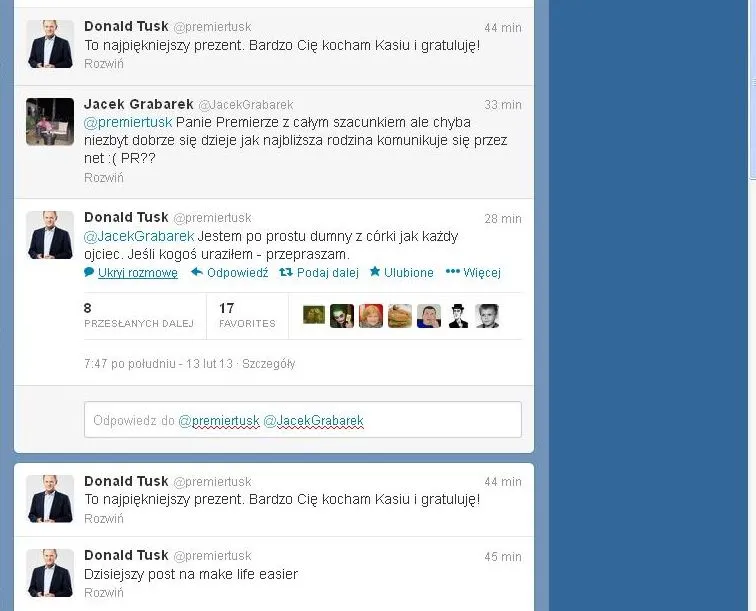 Premier reklamuje bloga córki? Burza na Twitterze