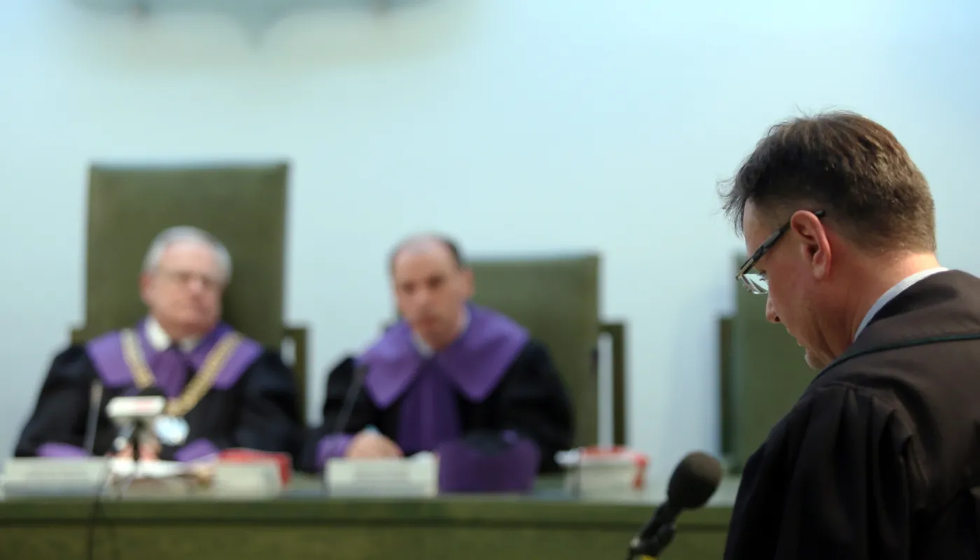 Mecenas Piotr Kardas podczas rozpatrywania kasacji obrony biznesmena i lobbysty Marka Dochnala