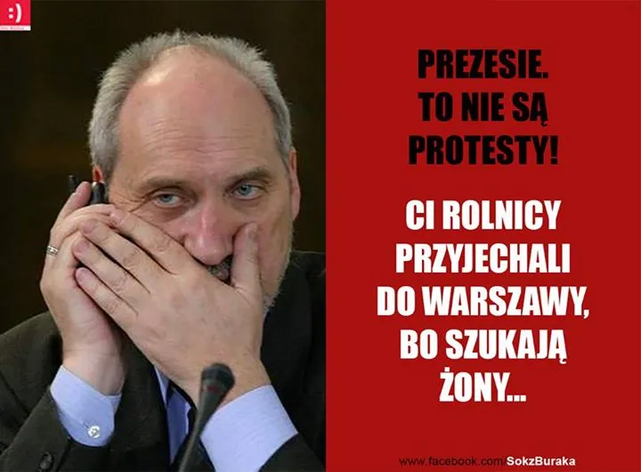 Macierewicz odkrył, po co rolnicy przyjechali do Warszawy. MEMY DNIA