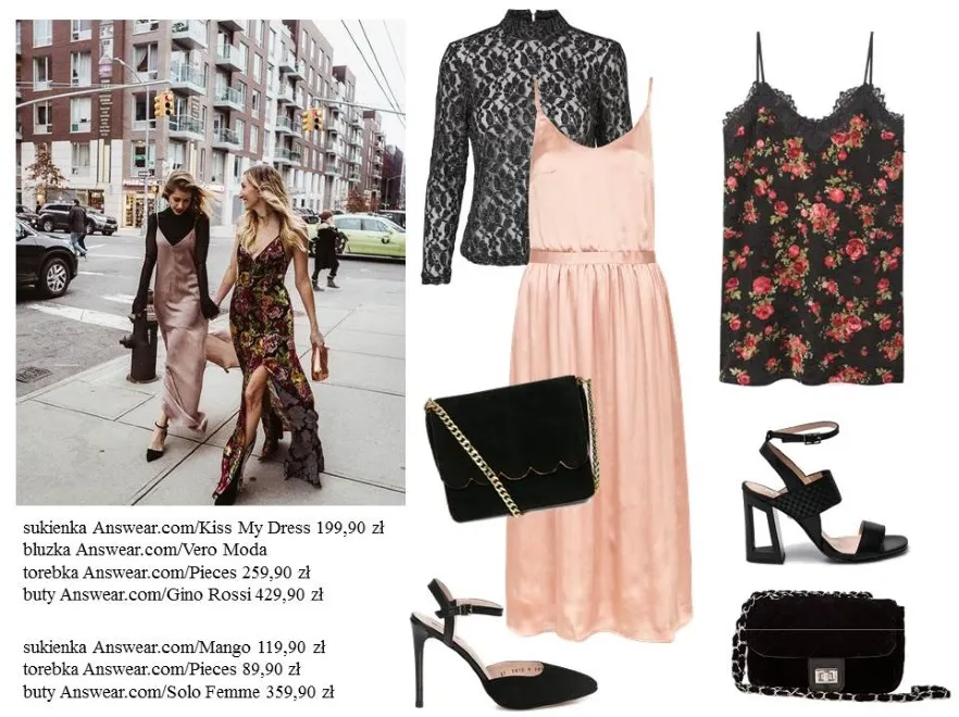 Supermodne STYLIZACJE z sukienkami bieliźnianymi