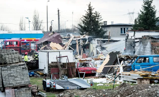 Wybuch gazu w Bydgoszczy. Strażacy uratowali jedną osobę przysypaną gruzem