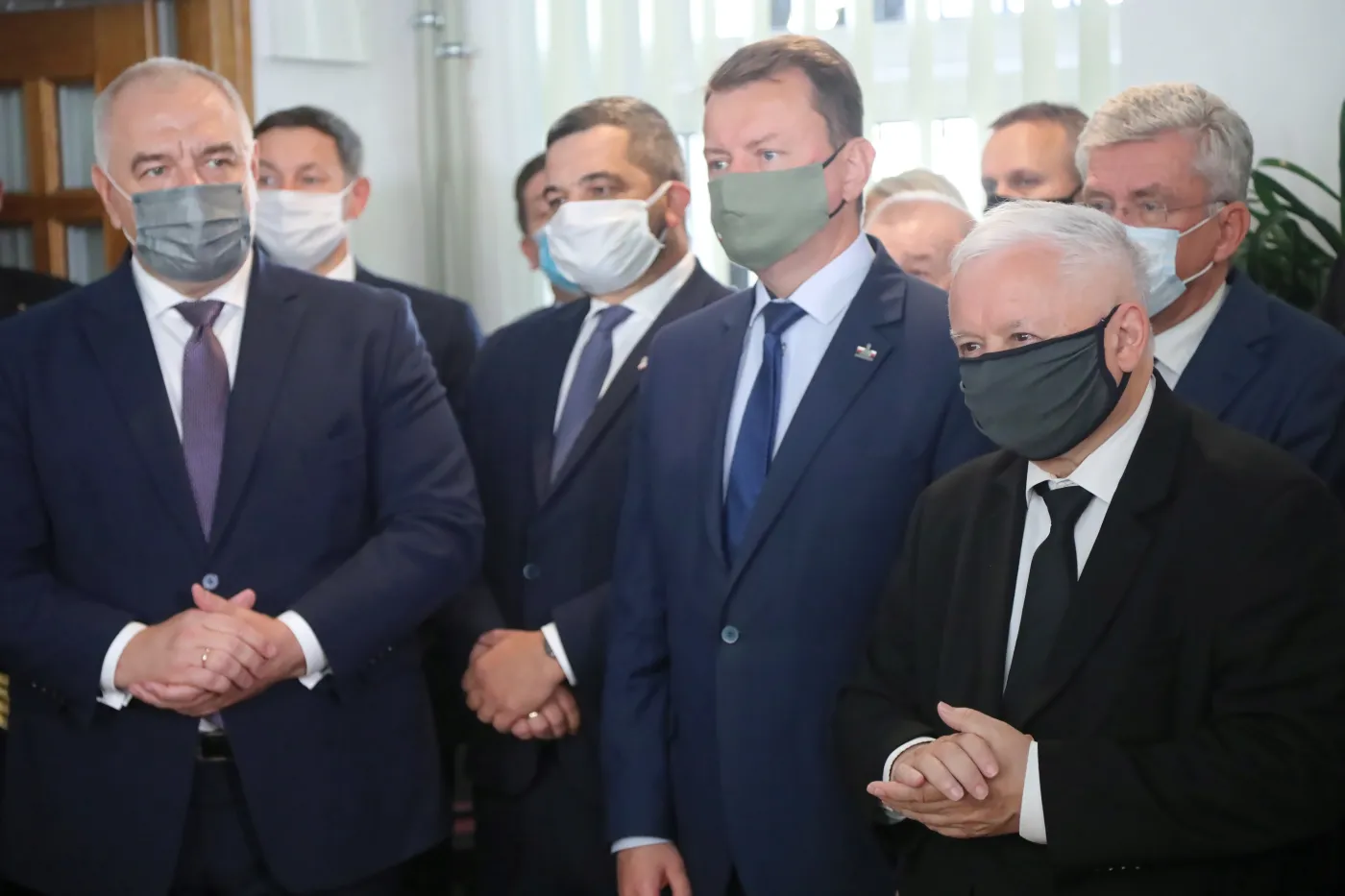 Jarosław Kaczyński, Jacek Sasin, Mariusz Błaszczak, Stanisław Karczewski, Krzysztof Sobolewski