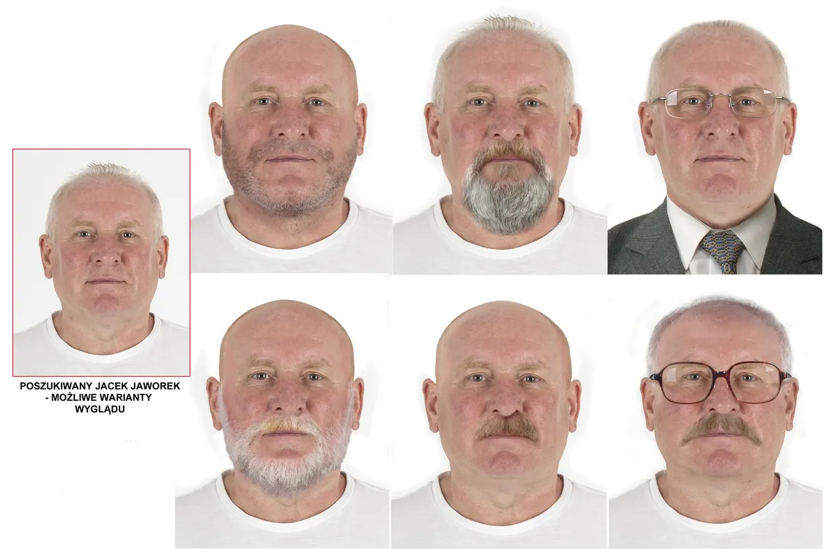 Policja publikuje "portrety progresywne" Jacka Jaworka. Mogą pomóc w poszukiwaniach
