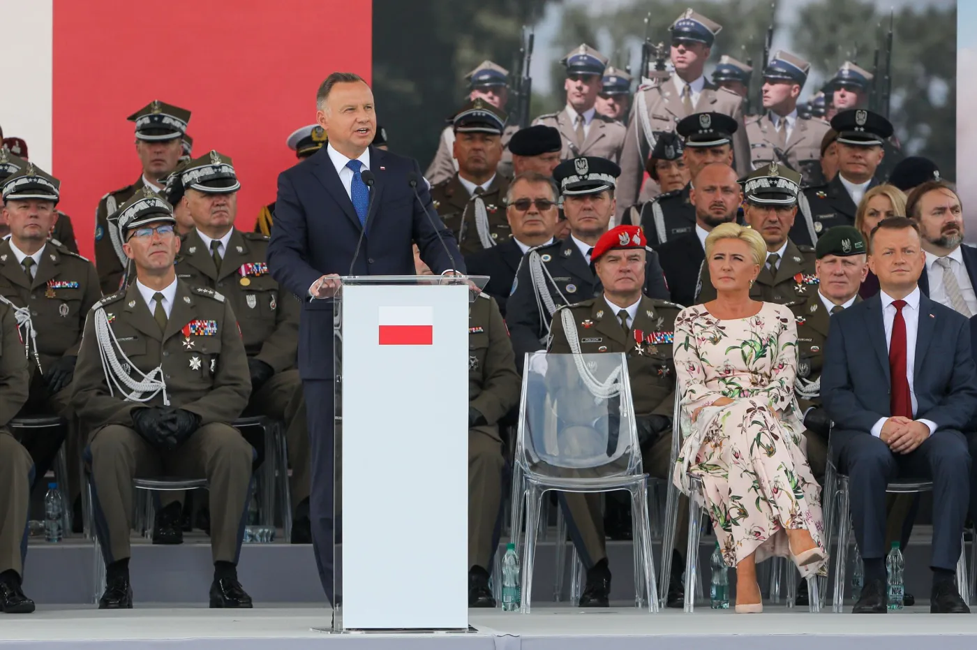 Andrzej Duda, Agata Kornhauser-Duda, Mariusz Błaszczak, Tomasz Piotrowski 